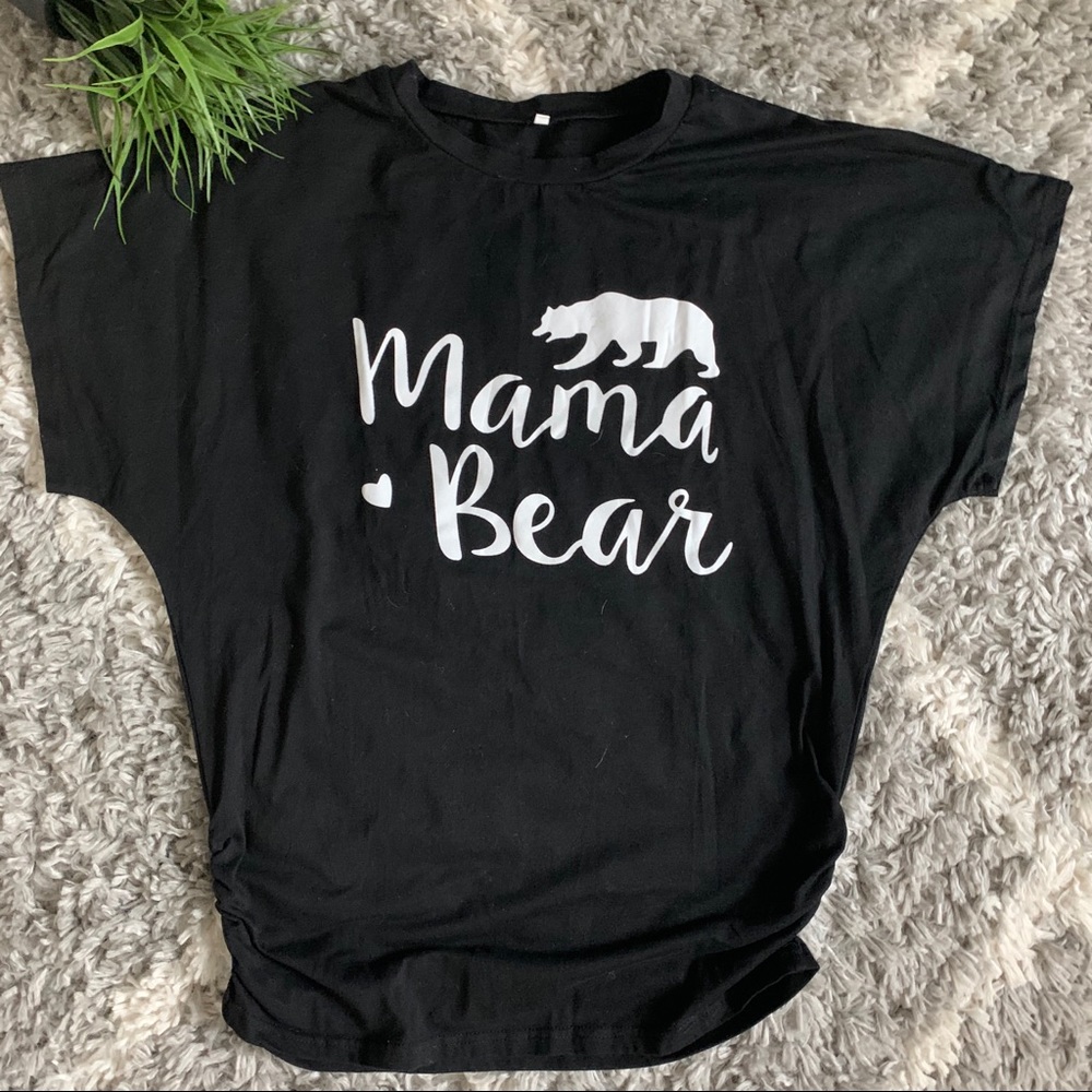 NWOT comfy and relaxed mama bear shirt small black